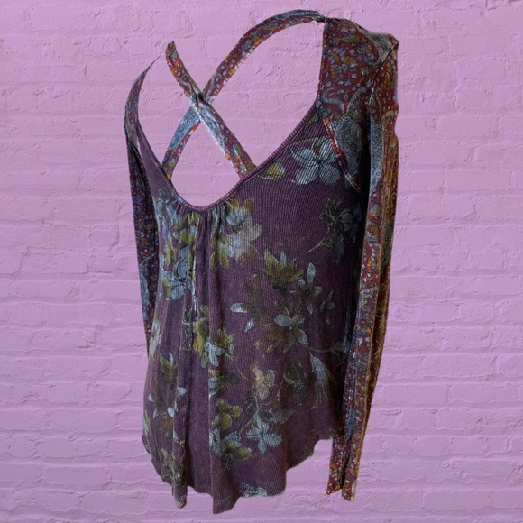 🔮 “Gimmicks” by BKE Purple Long Sleeve Blouse with Front & Back Cutouts 🍂 - Picture 4 of 13